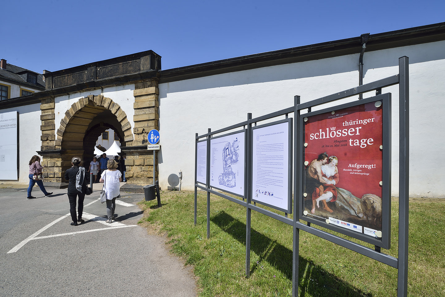 Eingangsbereich in Gotha zu den Thüringer Schlössertagen
