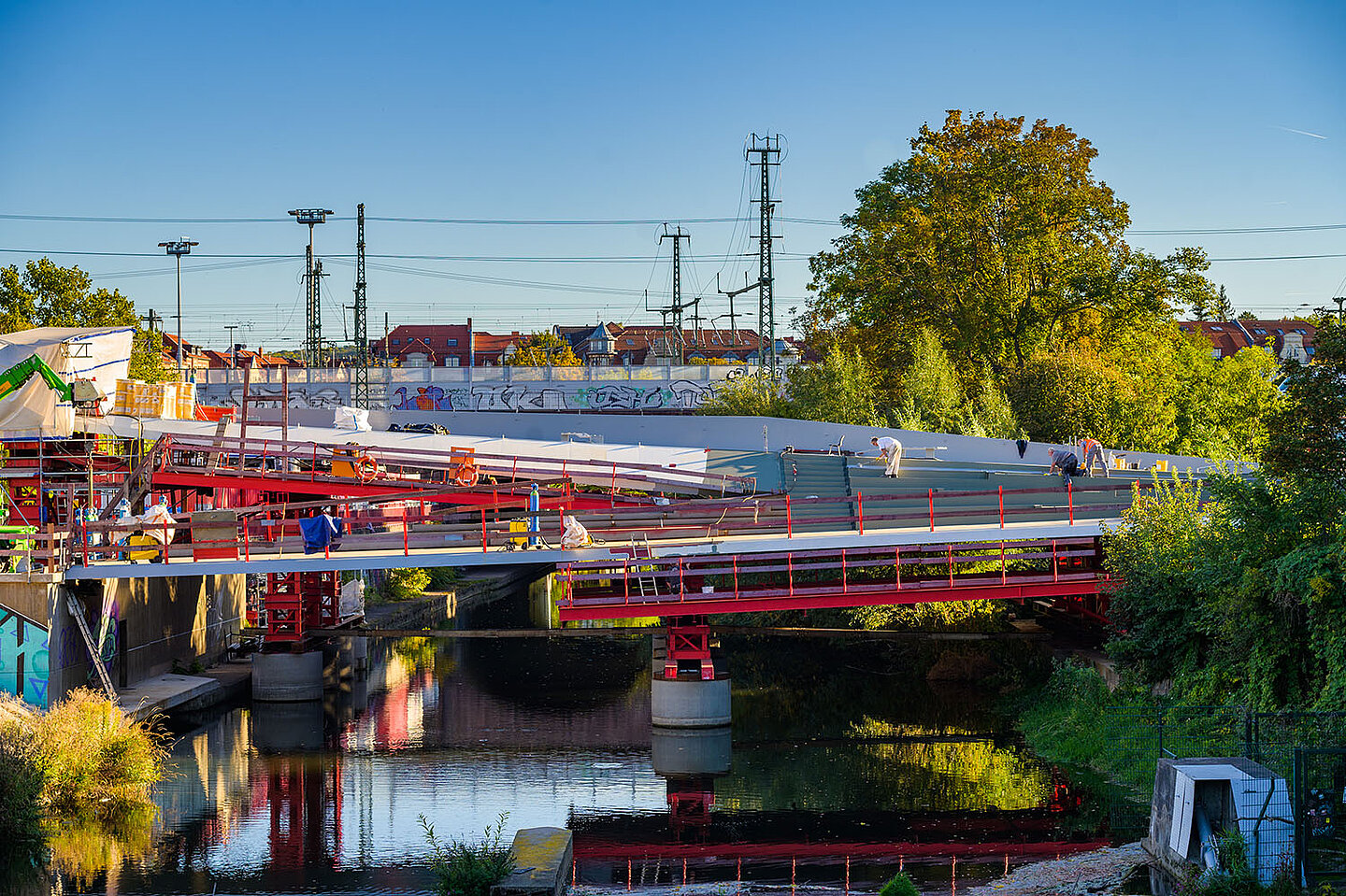 Panarama der Baustelle in Erfurt.