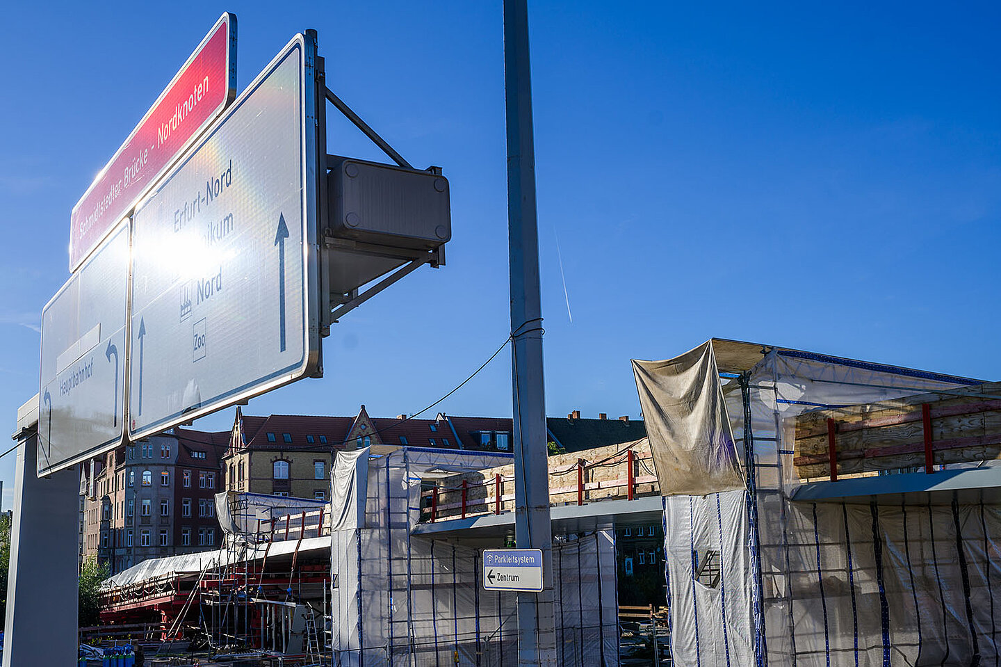 Baustelle in Erfurt