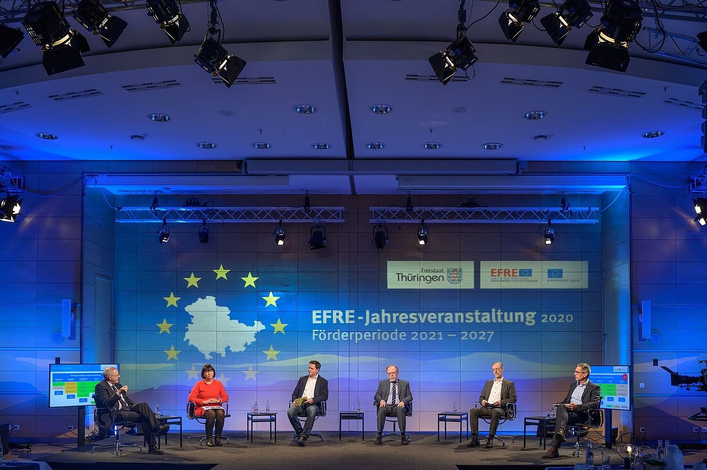 Die Diskussionsrunde der EFRE Jahresveranstaltung 2020